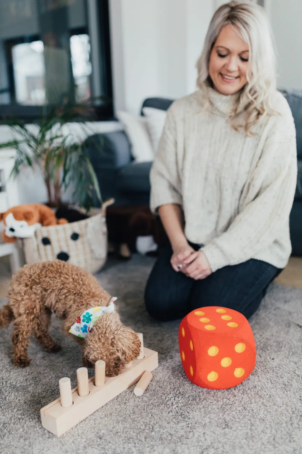 Lena Kuna-Schallenberg spielt mit Hunden